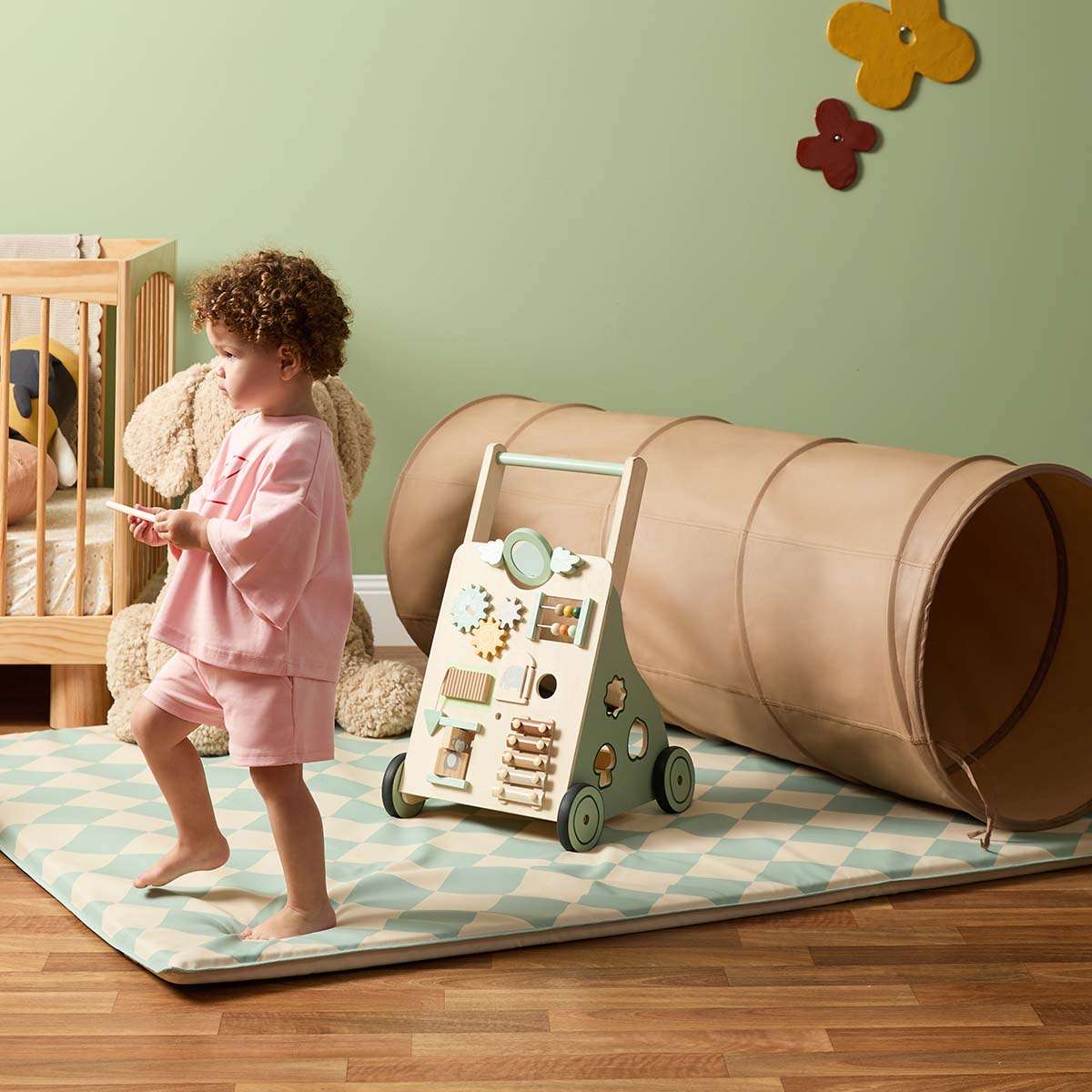 Padded Play Mat Reversible - Green