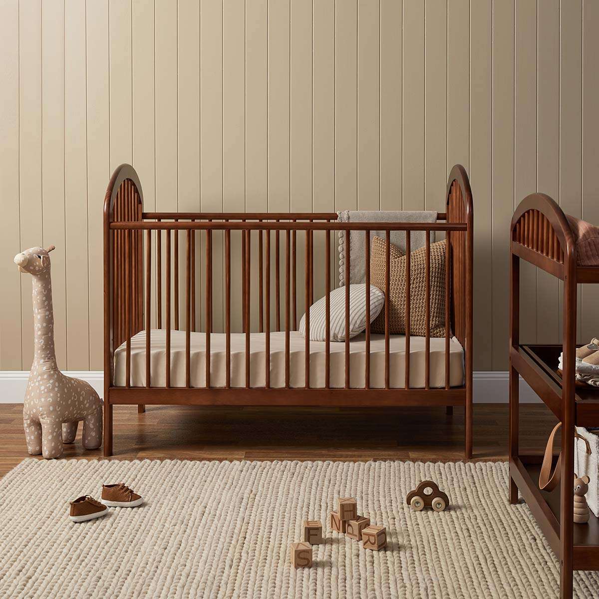 Archie 2 Shelf Change Table - Hazelnut