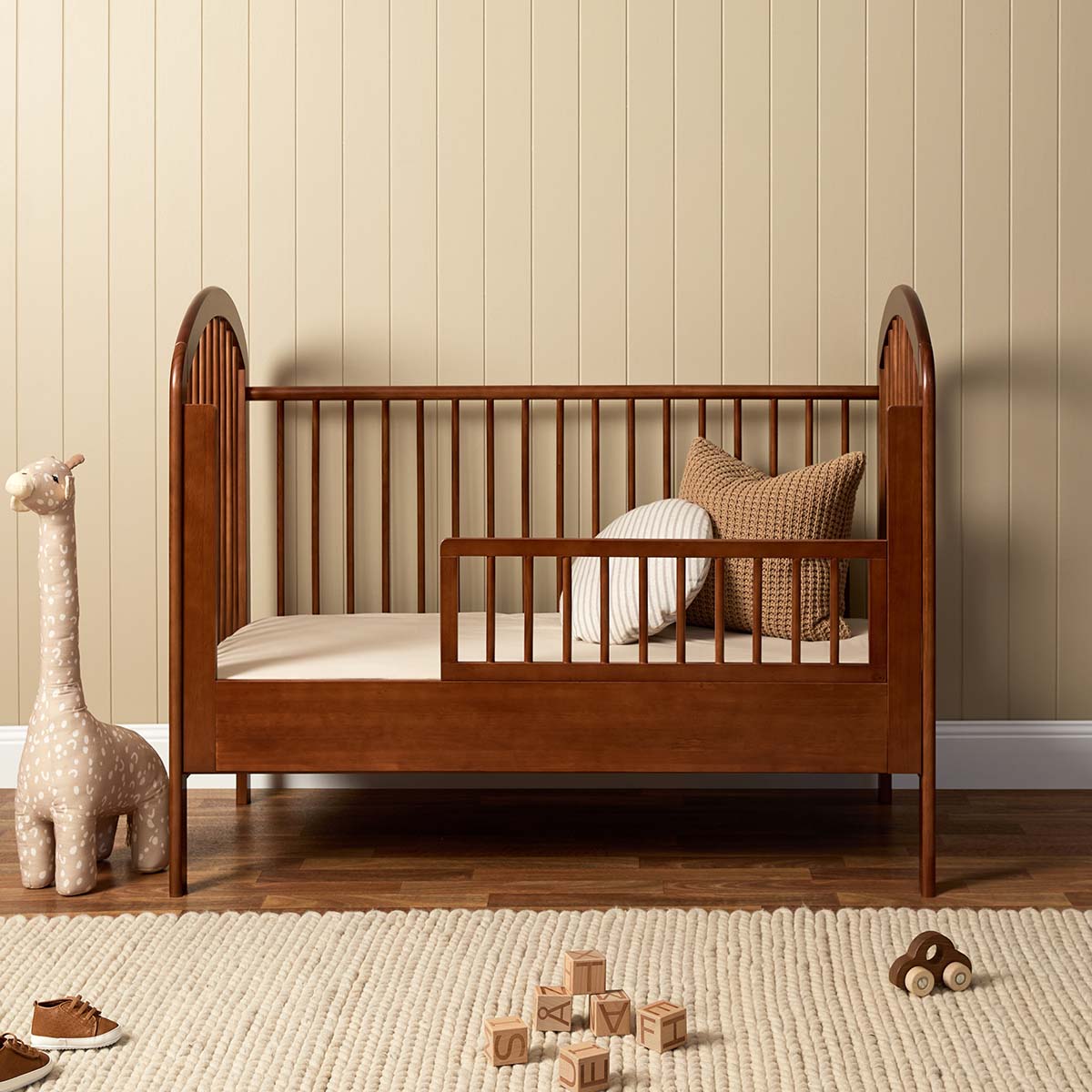 Archie Cot Toddler Bed Half Frame - Hazelnut