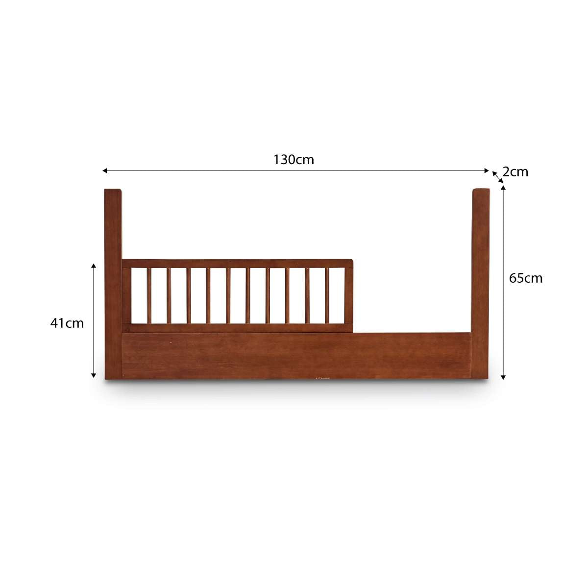 Archie Cot Toddler Bed Half Frame - Hazelnut