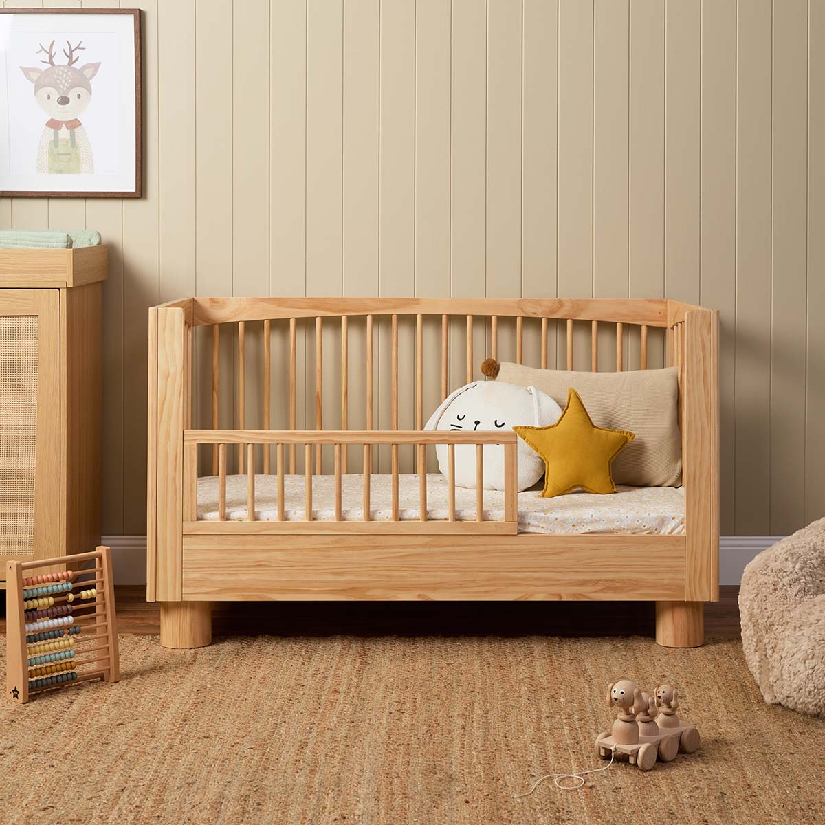 Addison Cot Toddler Bed Half Frame - Natural