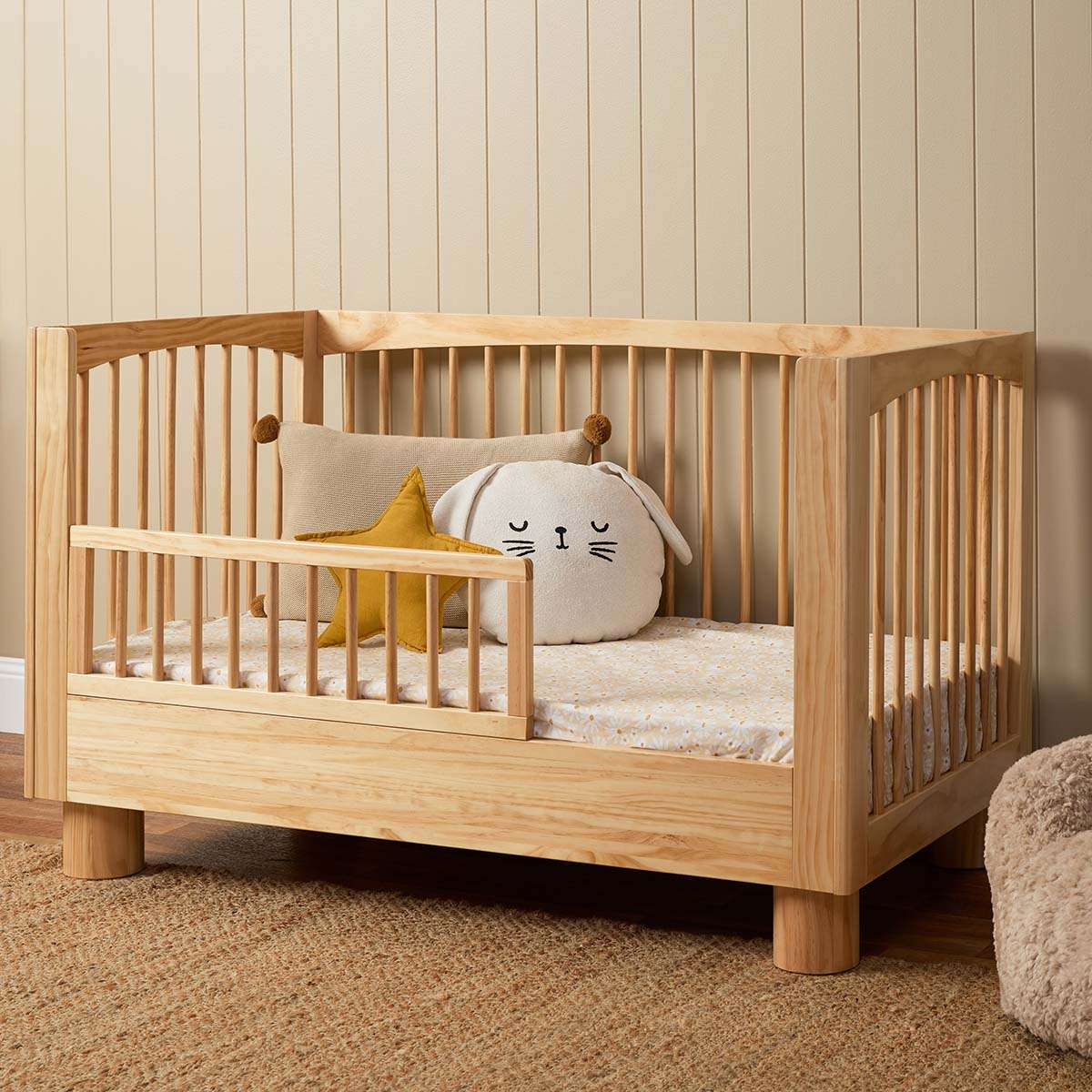 Addison Cot Toddler Bed Half Frame - Natural