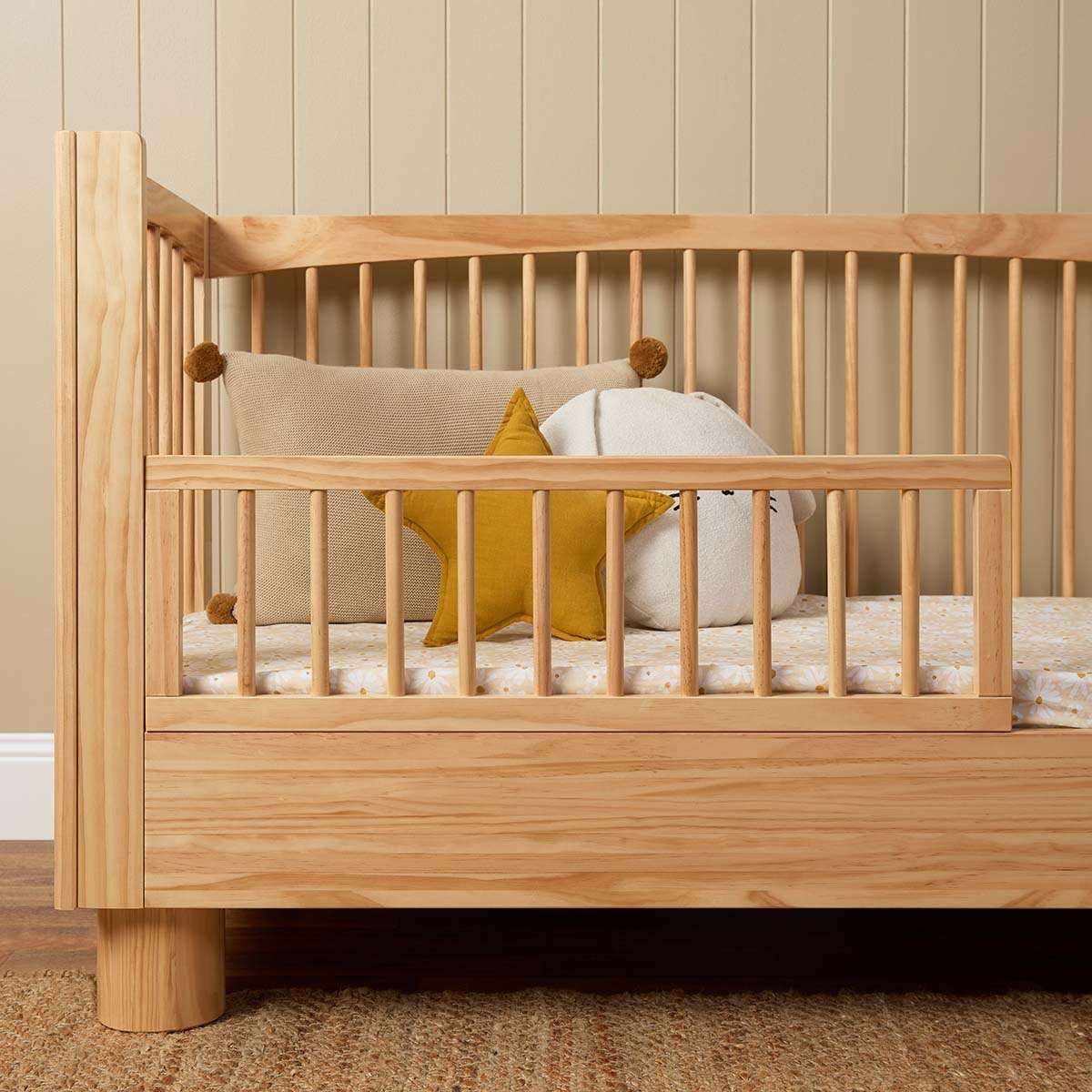 Addison Cot Toddler Bed Half Frame - Natural