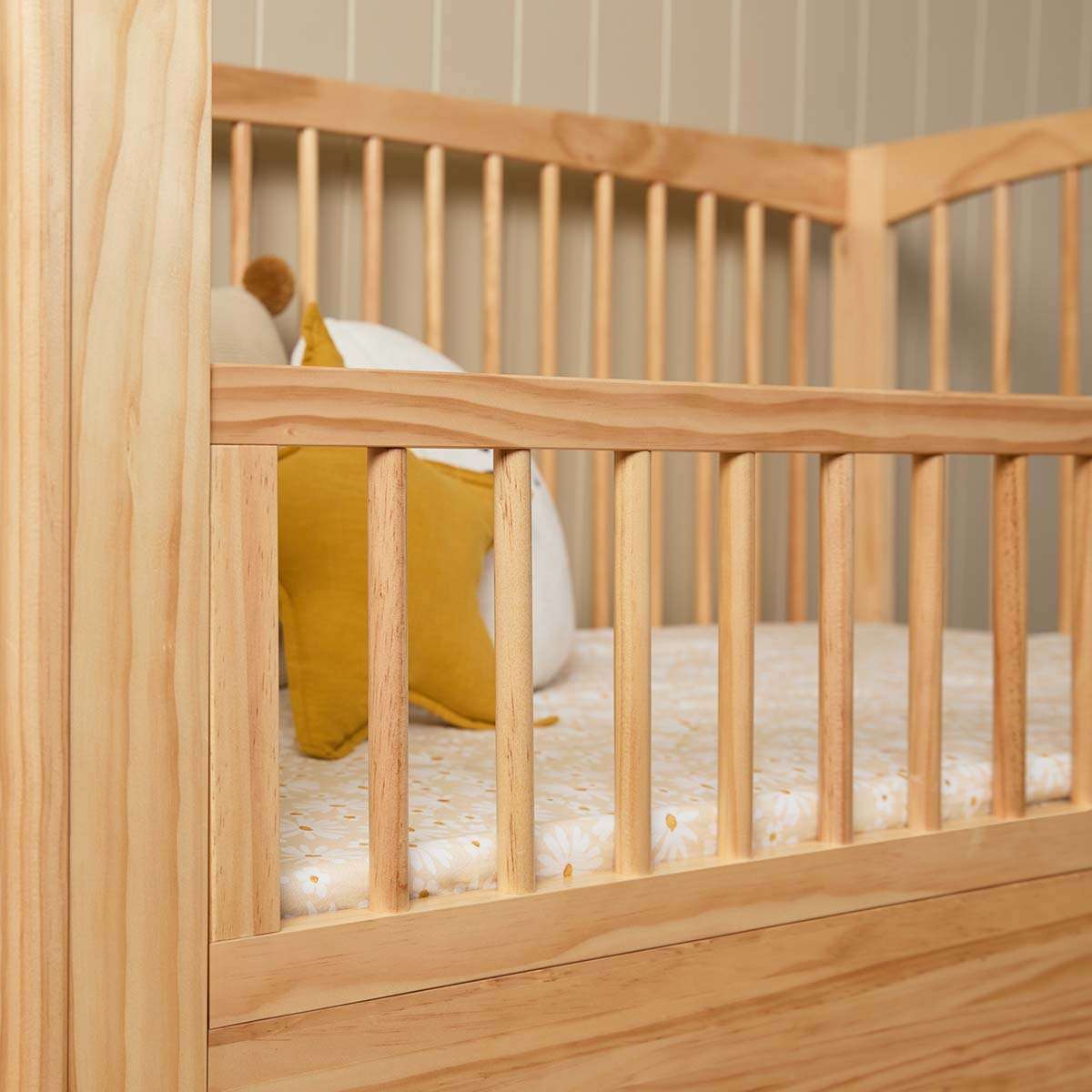 Addison Cot Toddler Bed Half Frame - Natural