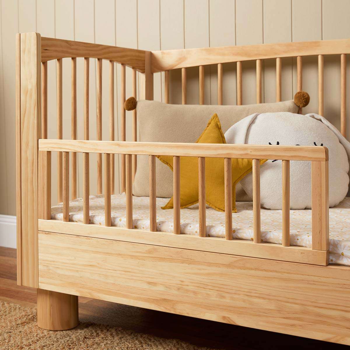 Addison Cot Toddler Bed Half Frame - Natural