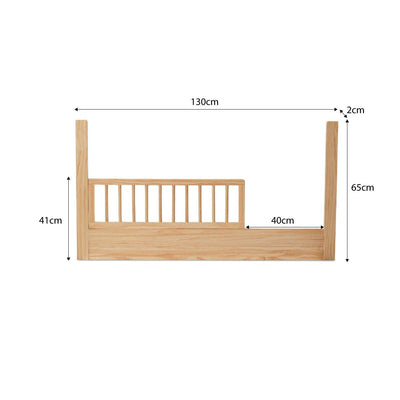 Addison Cot Toddler Bed Half Frame - Natural