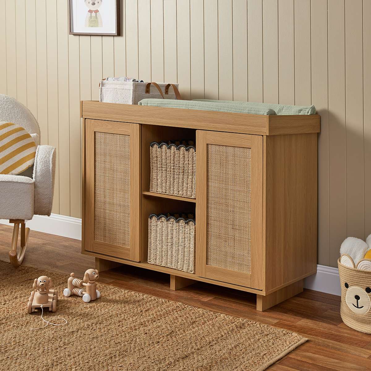 Addison Natural Four Piece Nursey Set