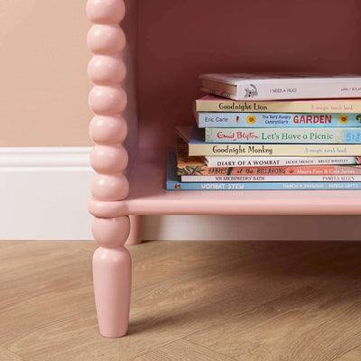 Betti Bobbin One Drawer Bedside Table - Pink