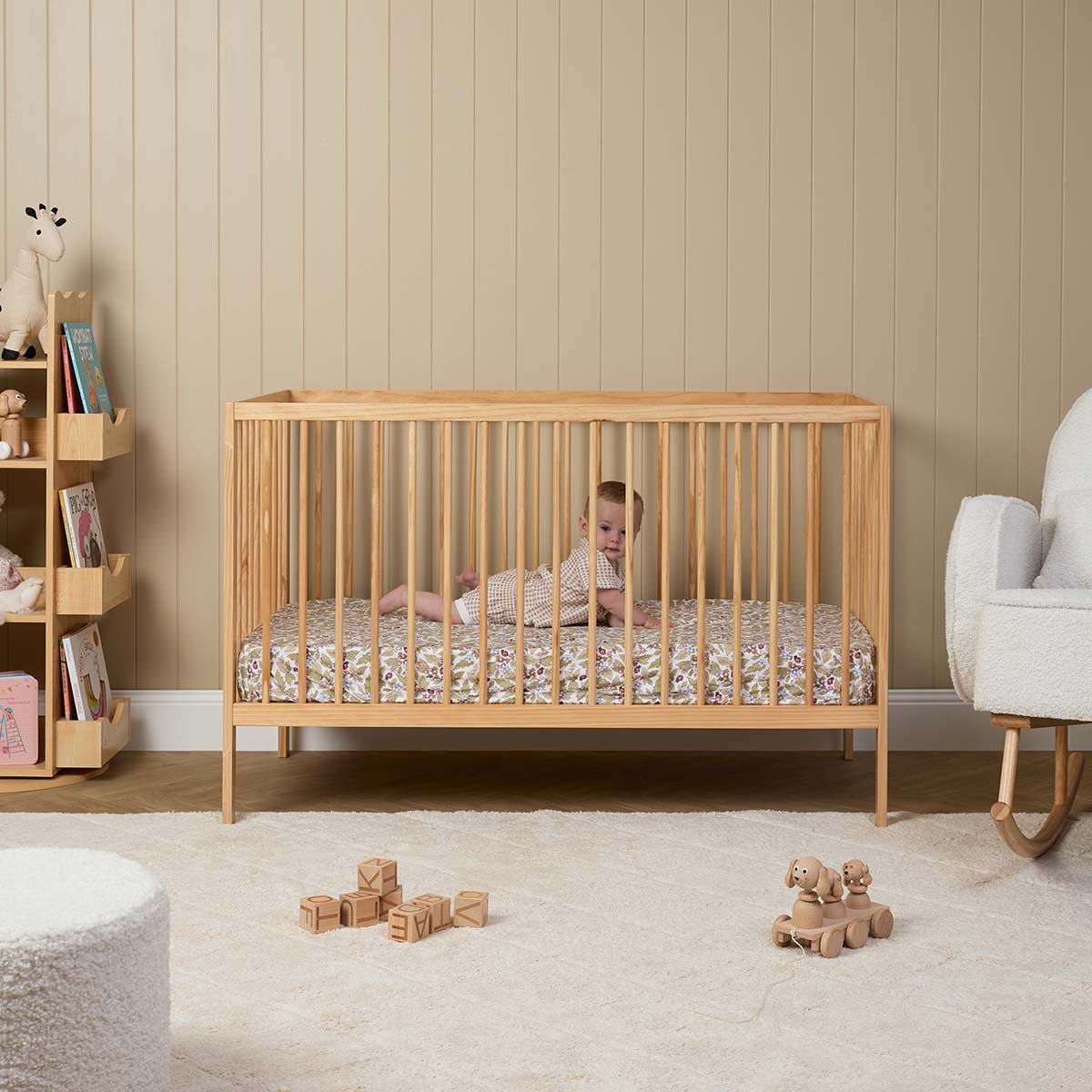 Mocka Dream Cot - Natural