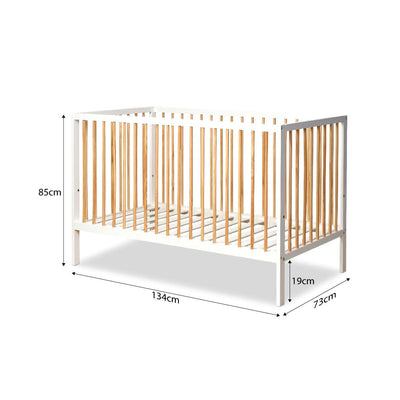 Mocka Dream Cot - White/Natural