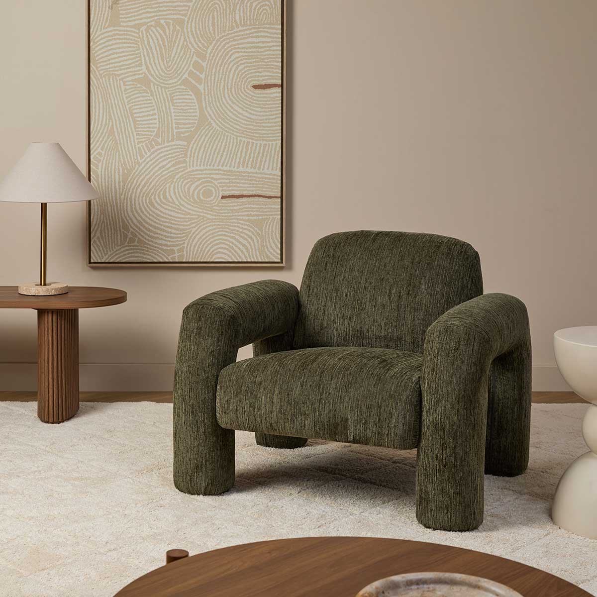 Felix Occasional Chair - Dark Green