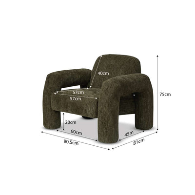 Felix Occasional Chair - Dark Green