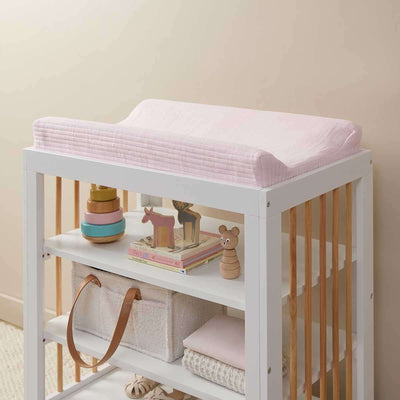 Mocka Cotton Change Mat Cover - Blush Pink