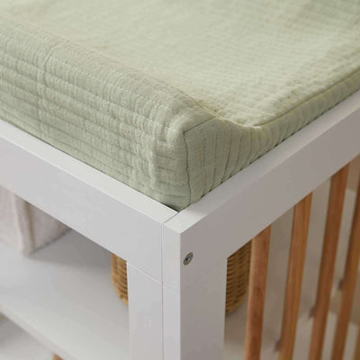 Mocka Cotton Change Mat Cover - Pistachio