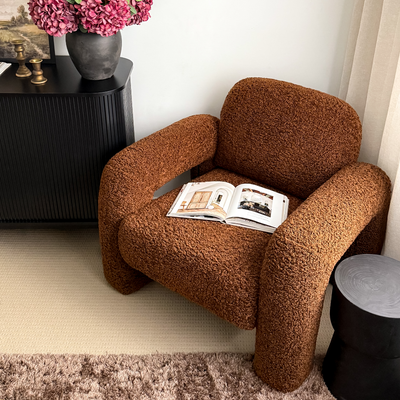 Felix Sherpa Occasional Chair - Chocolate