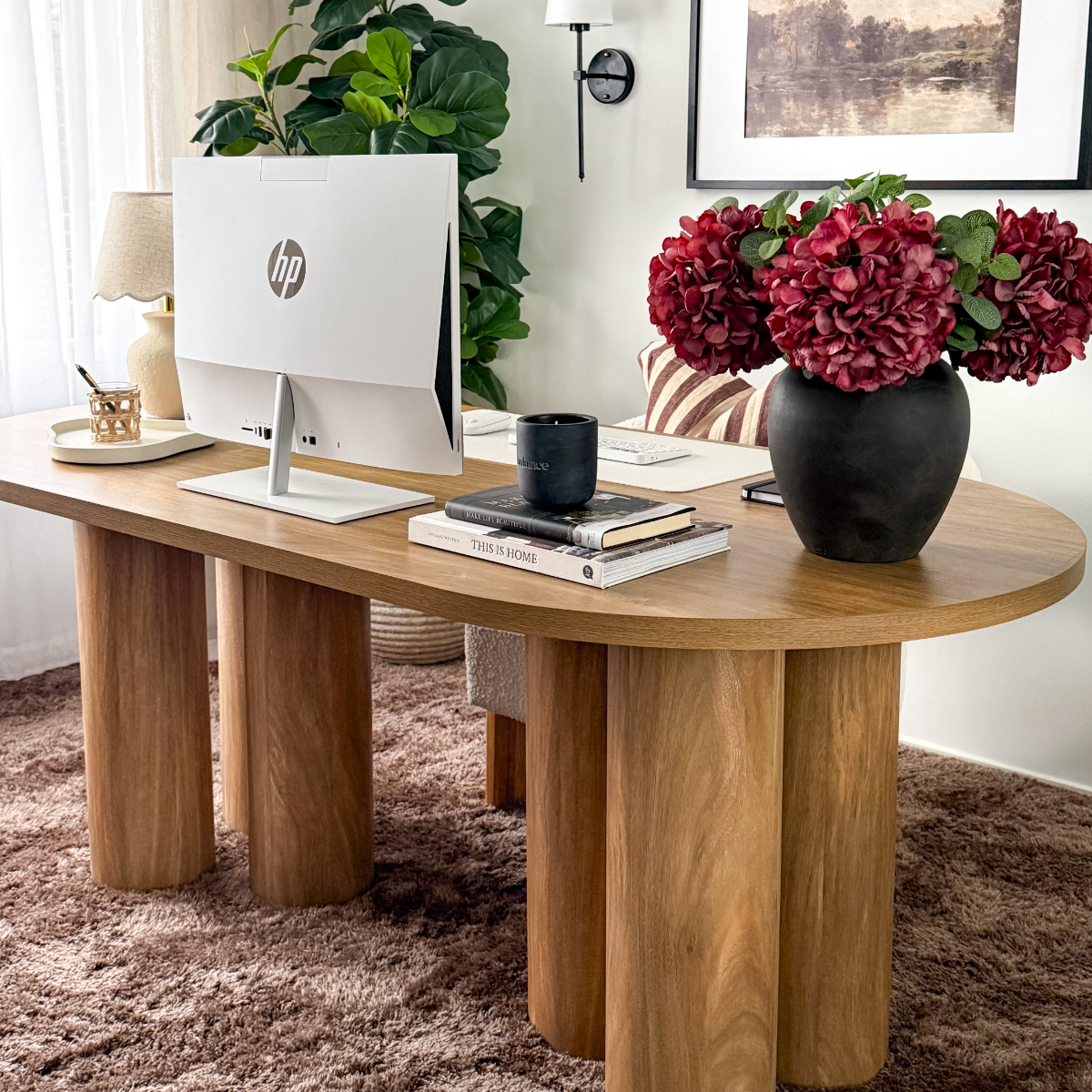 Otis Six Seater Dining Table - Pecan