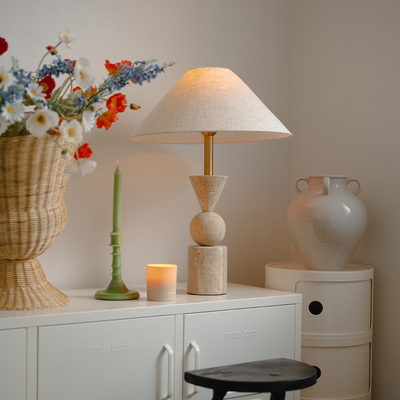 Travertine Table Lamp