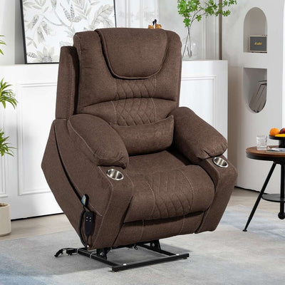 Upgraded Flagship Dual Motor Independent Control Oversized 180° Lay Flat Power Lift Recliner Chair