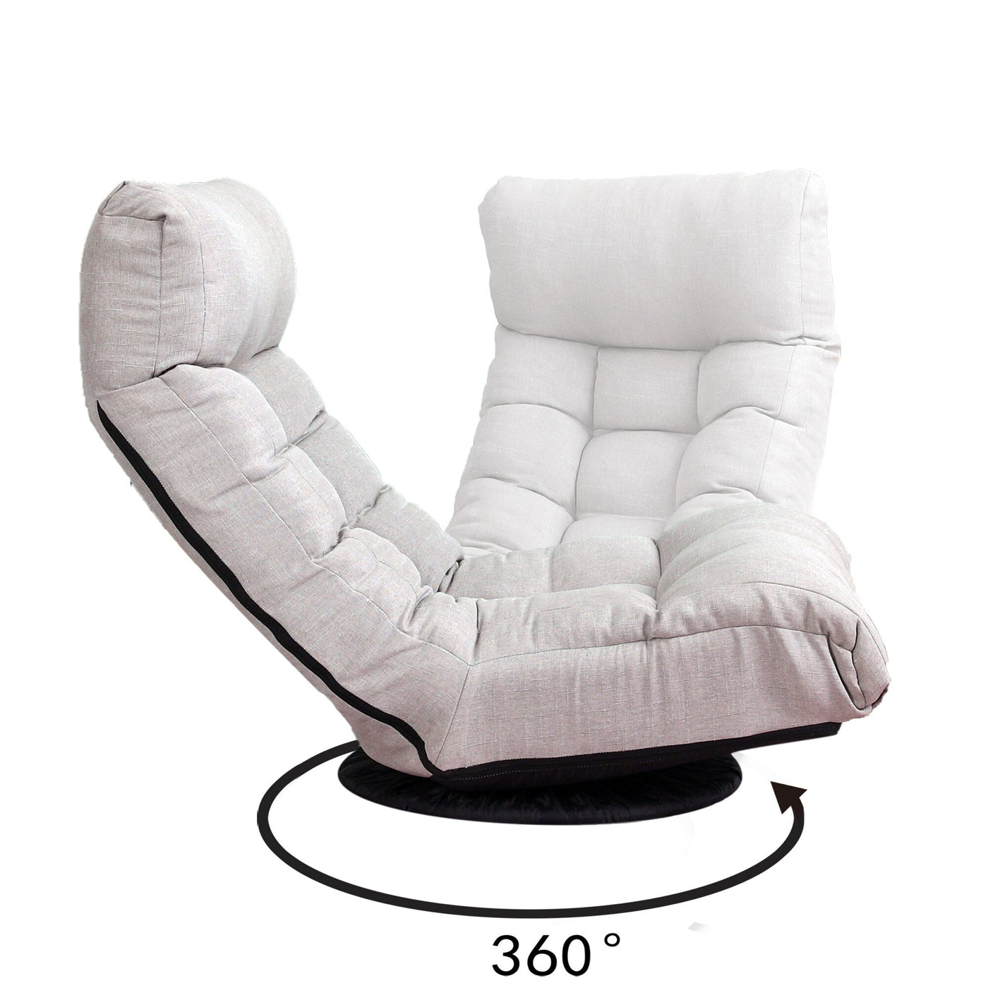 Upholstered Armless Recliner Set with Ottoman and Adjustable Headrest