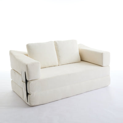 70.87 Upholstered Convertible Sleeper Sofa, Convertible Chair Floor Couch Comfy Sofa for Living Room, Bedroom, Chenille Fabric