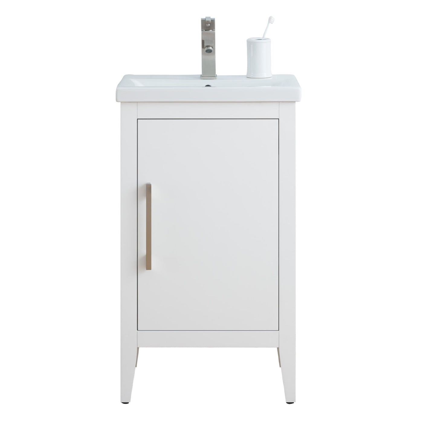 Vanity Art 20 or 24 or 30 Single Sink Bathroom Vanity Cabinet with Ceramic Top