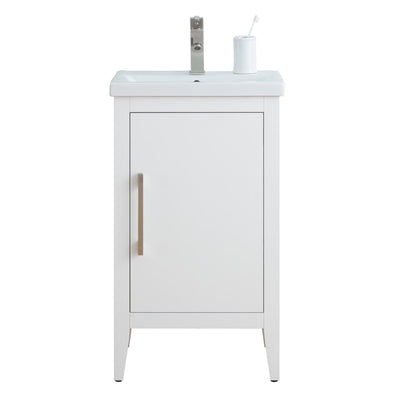 Vanity Art 20 or 24 or 30 Single Sink Bathroom Vanity Cabinet with Ceramic Top