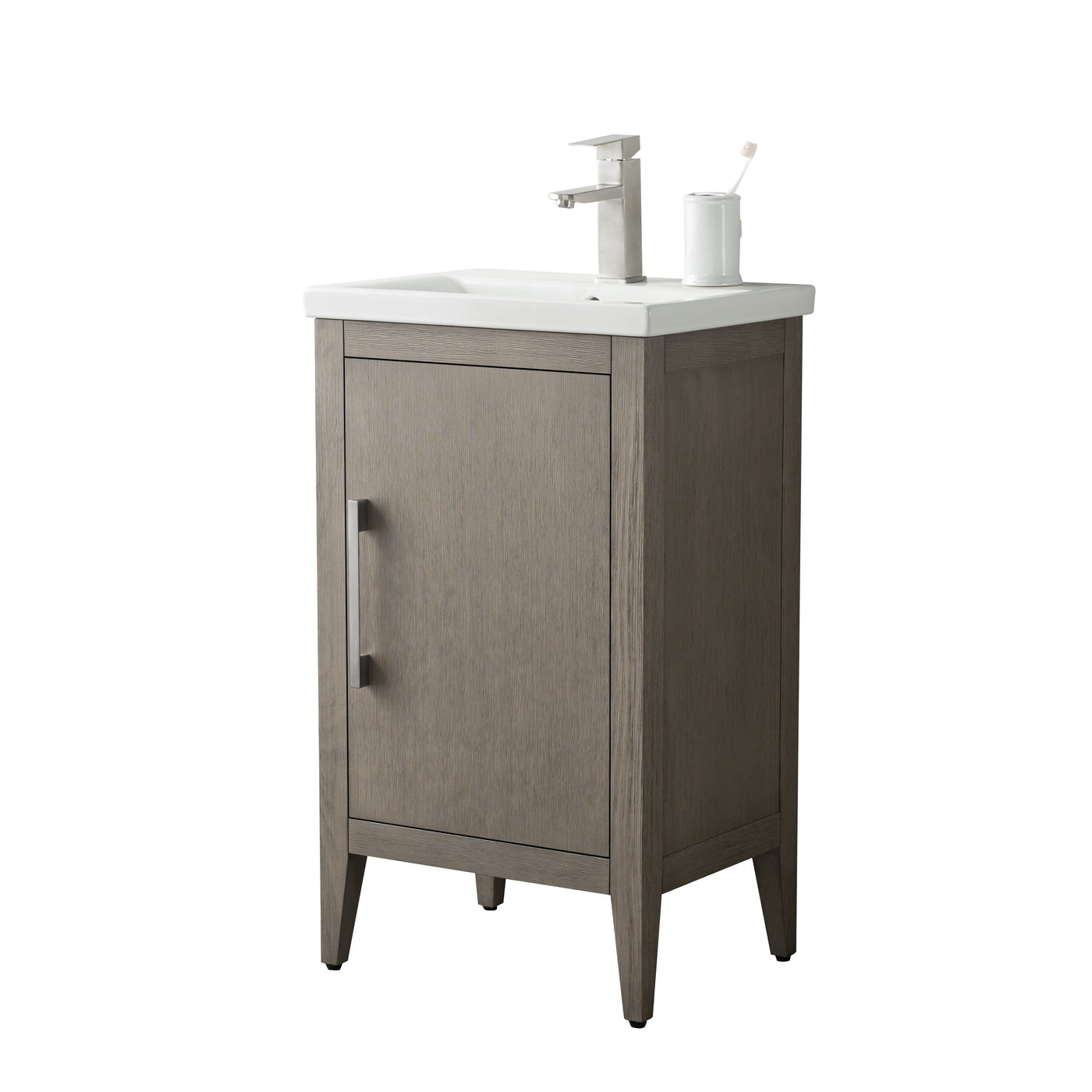 Vanity Art 20 or 24 or 30 Single Sink Bathroom Vanity Cabinet with Ceramic Top