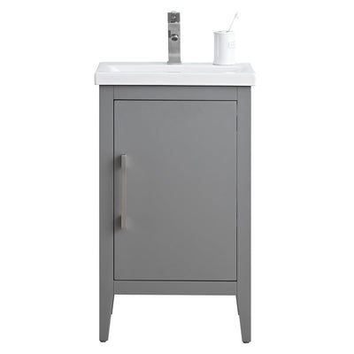 Vanity Art 20 or 24 or 30 Single Sink Bathroom Vanity Cabinet with Ceramic Top