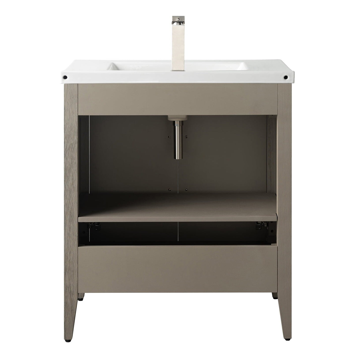 Vanity Art 20 or 24 or 30 Single Sink Bathroom Vanity Cabinet with Ceramic Top