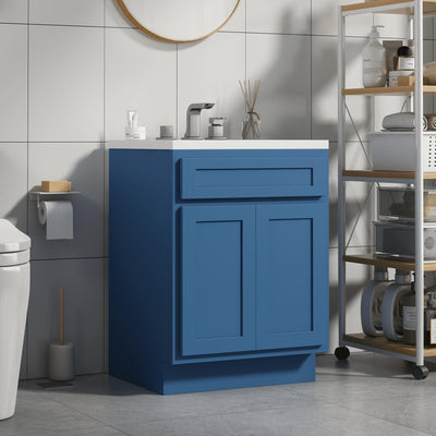 Vanity Art 24-inch Solid Wood Single Sink Bathroom Vanity Cabinet