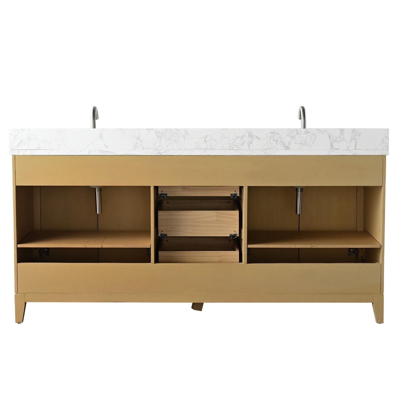 Vanity Art Bathroom Vanity with Ceramic Sink and Engineered Marble Top