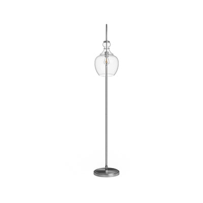 Verona Arc Floor Lamp with Glass Shade