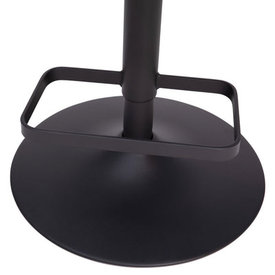 Modern Upholstered Adjustable-Height Barstool with Rounded Back