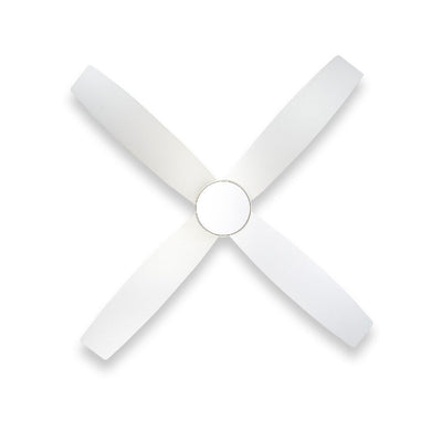 WINGBO 44/52 Inch Flush Mount DC Ceiling Fan with Lights and Remote, 4 Reversible Blades