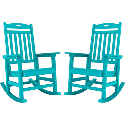 WINSOON All Weather Outdoor Rocking Chair, Set of 2