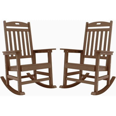 WINSOON All Weather Outdoor Rocking Chair, Set of 2