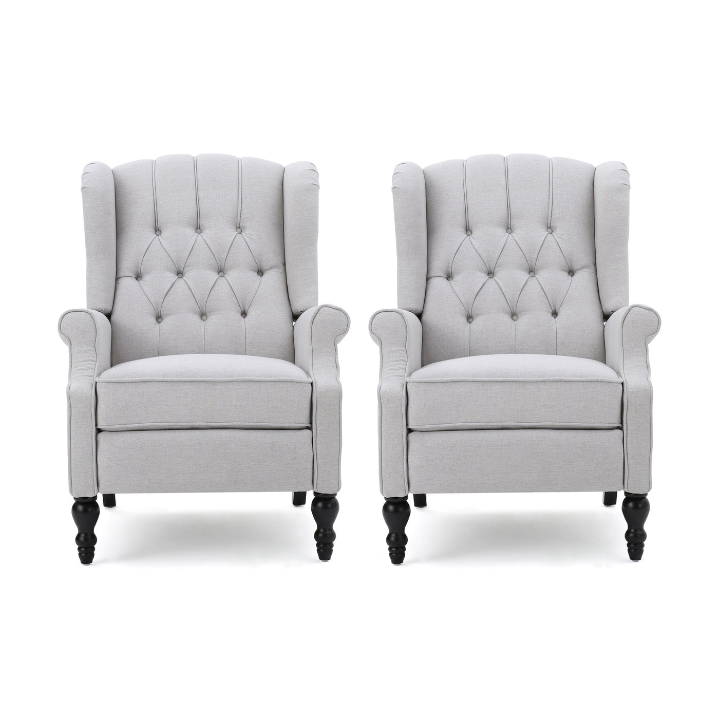 Walter Tufted Fabric Recliners (Set of 2) by Christopher Knight Home