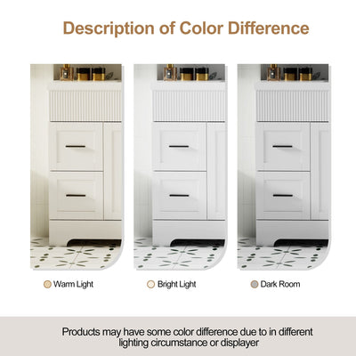 Wavy Line 30/36/48 Bathroom Vanity Set with Sink & Faucet