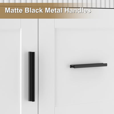 Wavy Line 30/36/48 Bathroom Vanity Set with Sink & Faucet