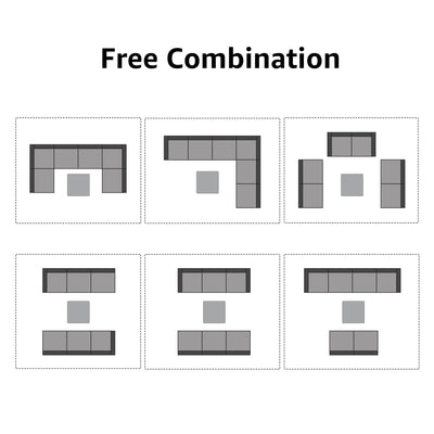 Wicker/ Steel 7-piece Outdoor Cushioned Sectional Sofa Set