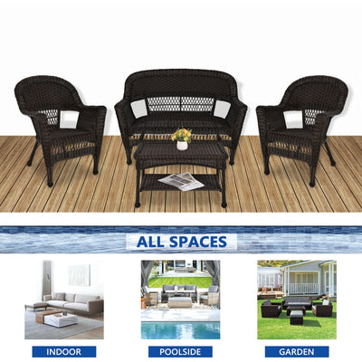 Wicker Patio 4-piece Conversation Set