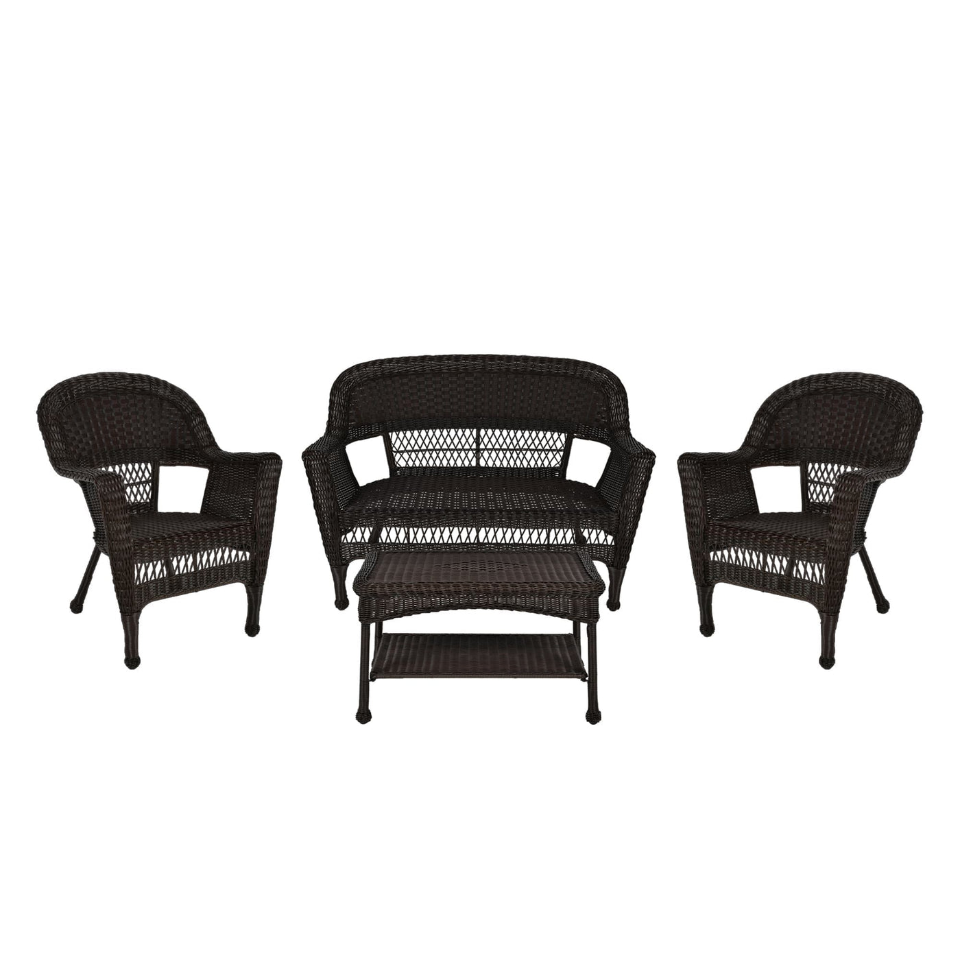 Wicker Patio 4-piece Conversation Set