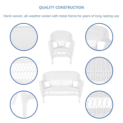 Wicker Patio 4-piece Conversation Set