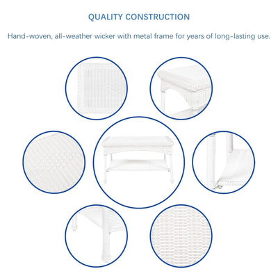 Wicker Patio 4-piece Conversation Set