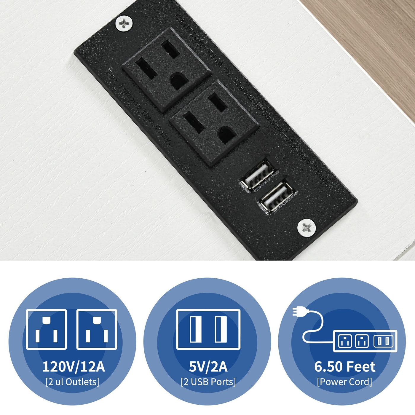 Wood File Cabinet with Charging Station Mobile Lateral Filing Cabinet Lockable Fits A4 Letter Legal Size Files