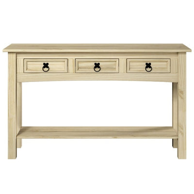 Wood Hall Table Console 3 Drawers Corona | Furniture Dash - N/A