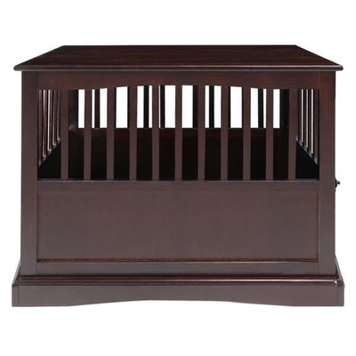 Wooden Pet Crate End Table with Lockable Door