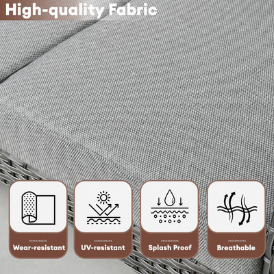 XIZZI 4-piece Outdoor Patio Furniture Conversation Set with Table