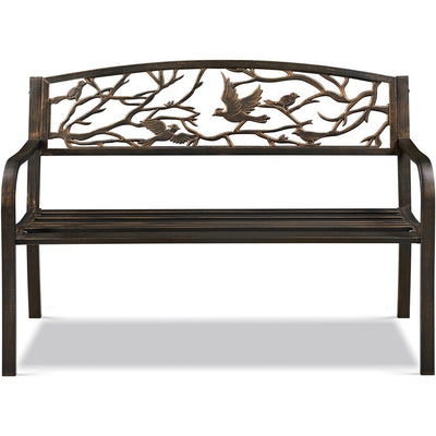 Yaheetech Patio Garden Bench Outdoors Metal Porch Chair - N/A