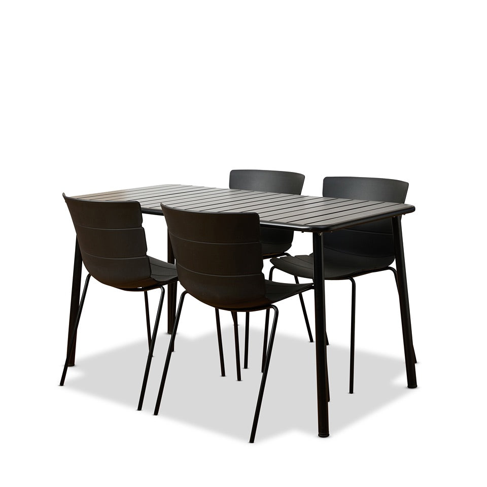 Ravello Outdoor Five Piece Dining Set Black